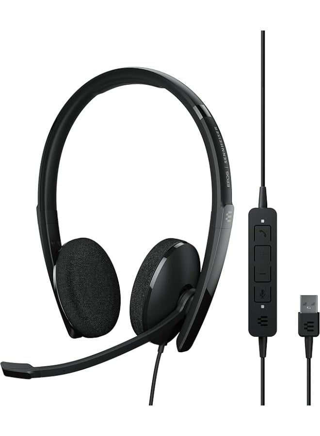 Sennheiser ADAPT 160 headset including leather ear cushions, Adapt 160 USB II 1000915 Black - Image 2