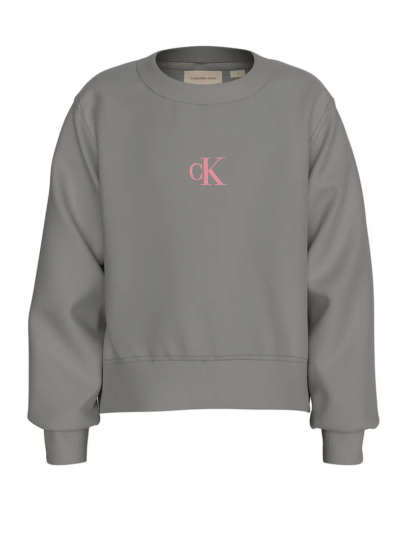 Calvin Klein Jeans Kids Logo Crew Neck Sweatshirt