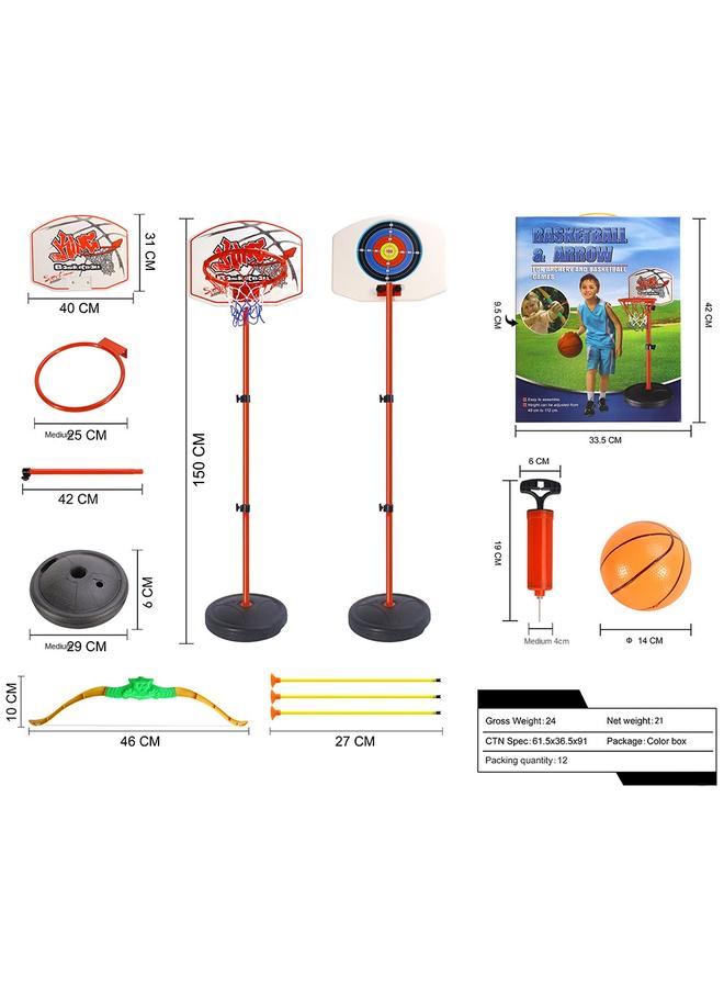 Bluejw Large 205cm Iron Basketball Rack Toy Boy Shooting Sports Ball Rack Toy - Image 4