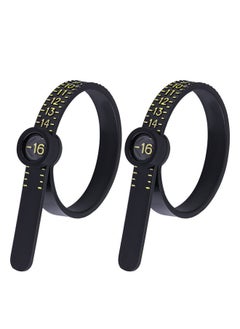 2Pcs Ring Sizer Belt Measuring Tool Reusable Finger Size Gauge Finger Size Gauge Measure Tool Finger Sizer Jewelry Sizing Tool 117 Us Rings Size (Black)