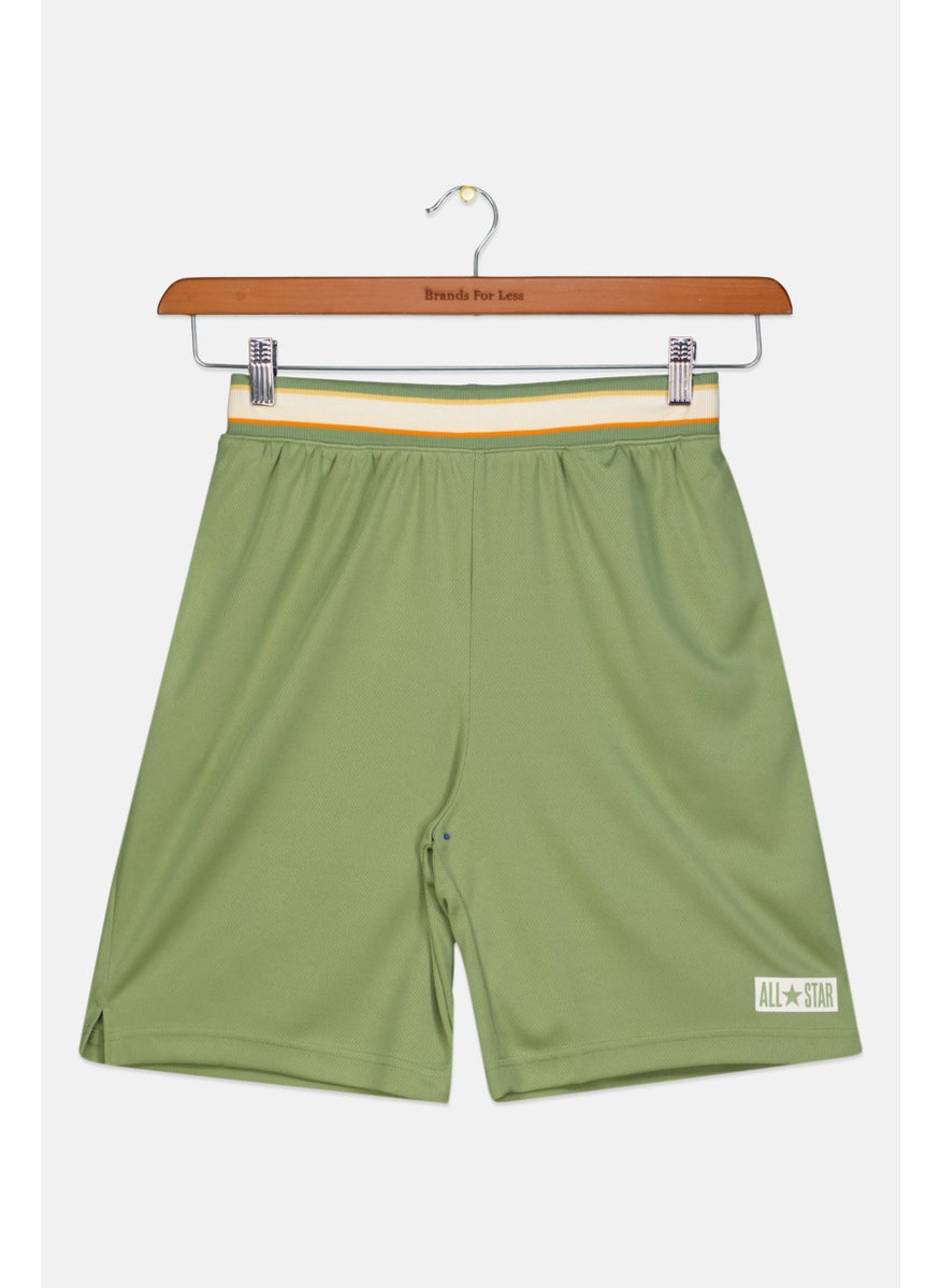 CONVERSE - Kids Boy Sportswear Fit Training Short, Light Olive - Image 1