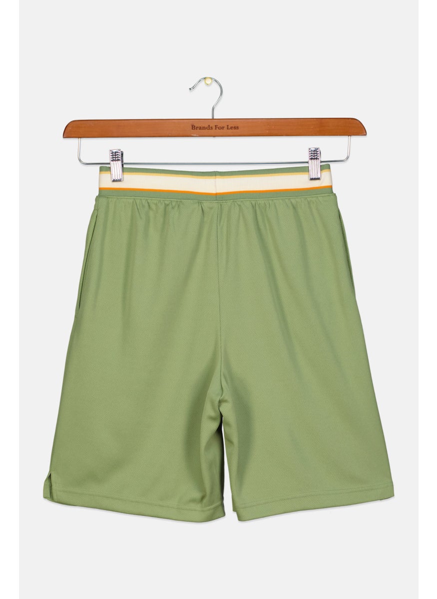 CONVERSE - Kids Boy Sportswear Fit Training Short, Light Olive - Image 1