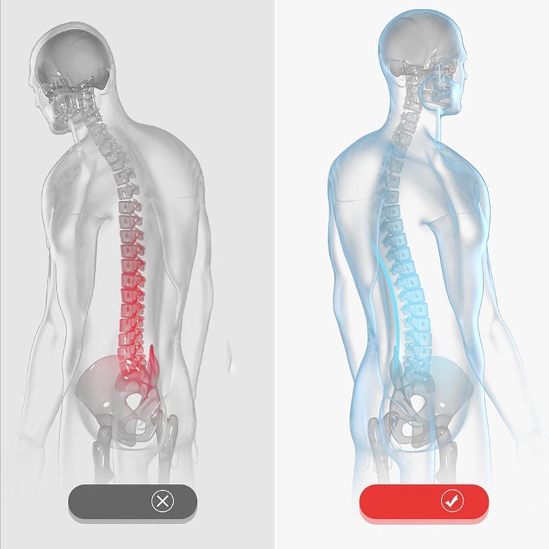 Vroxy وسادة دعم أسفل الظهر فوروكسي المريحة، وسادة دعم أسفل الظهر القطنية، وسادة نوم لدعم الخصر في الطائرات والقطارات والحافلات (1 قطعة) - Image 5