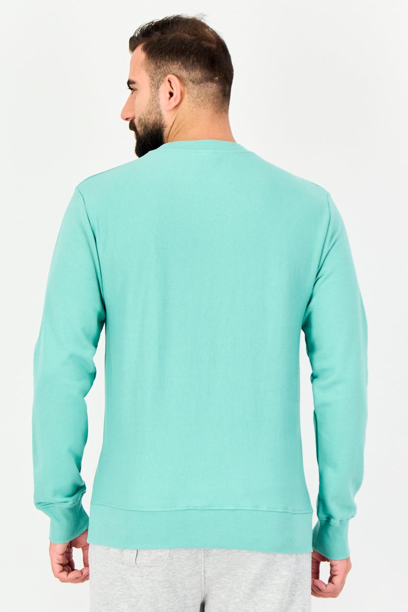Champion Men Sportswear Fit Long Sleeve Outdoor Sweatshirt, Turquoise - Image 2