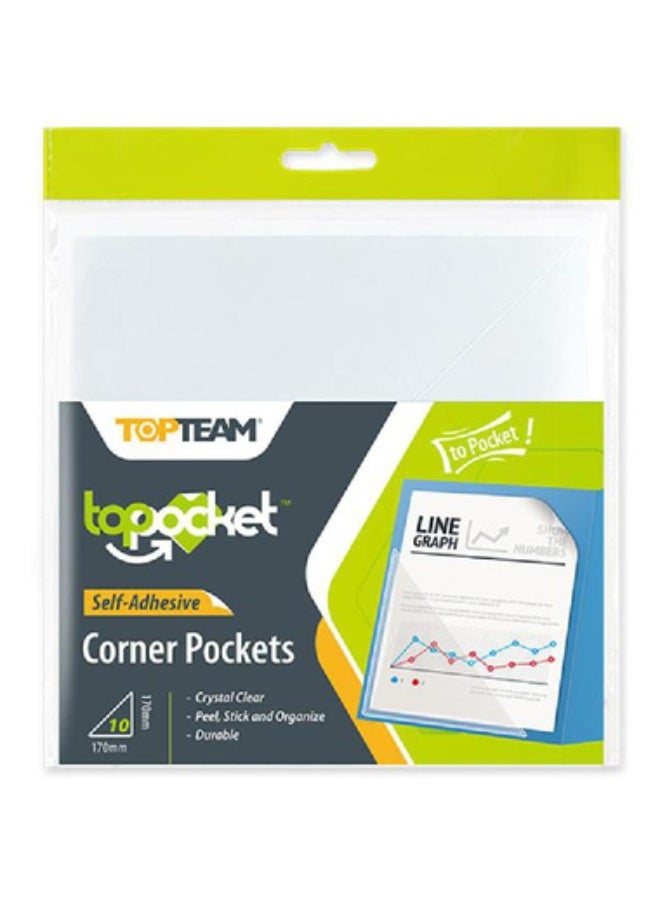 Self Adhesive Document Holder Corner Pocket Clear