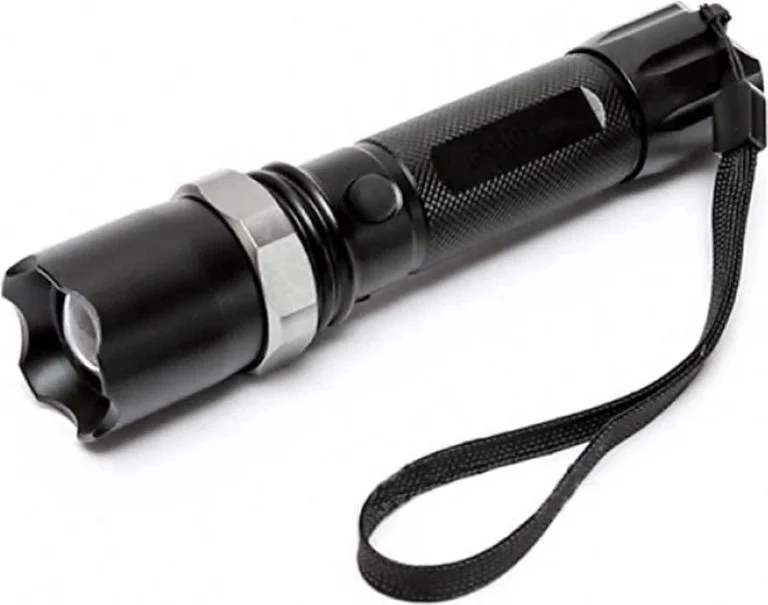 Open Cart New Kr KM-110 Adjustable Rechargeable Mountain Camping Flashlight with Fire Tools Apparatus