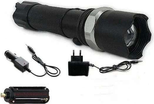 Open Cart New Kr KM-110 Adjustable Rechargeable Mountain Camping Flashlight with Fire Tools Apparatus
