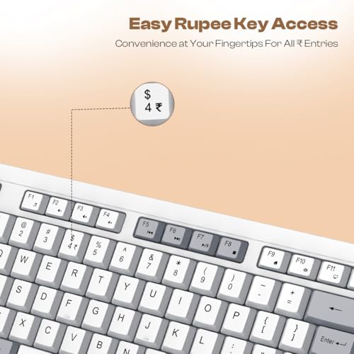 LAPCARE USB Alfa Keyboard 7 Wired Membrane Keyboard | 104-Key US Layout | UV Coated Keycaps | Ergonomic Design | Quiet & Durable Membrane Build | 1-Year Warranty (LOX-106) - Image 4