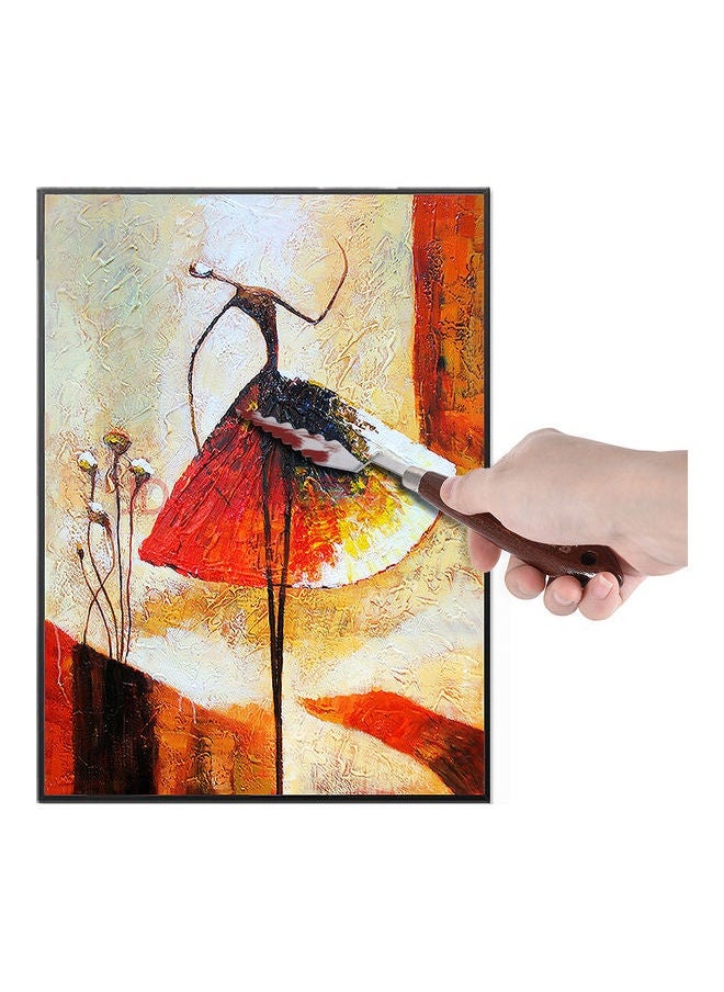 NIBEMINENT - 9-Piece Palette Knive Painting Mixing Scrapers Spatula Art Tool Set Brown/Silver - Image 1