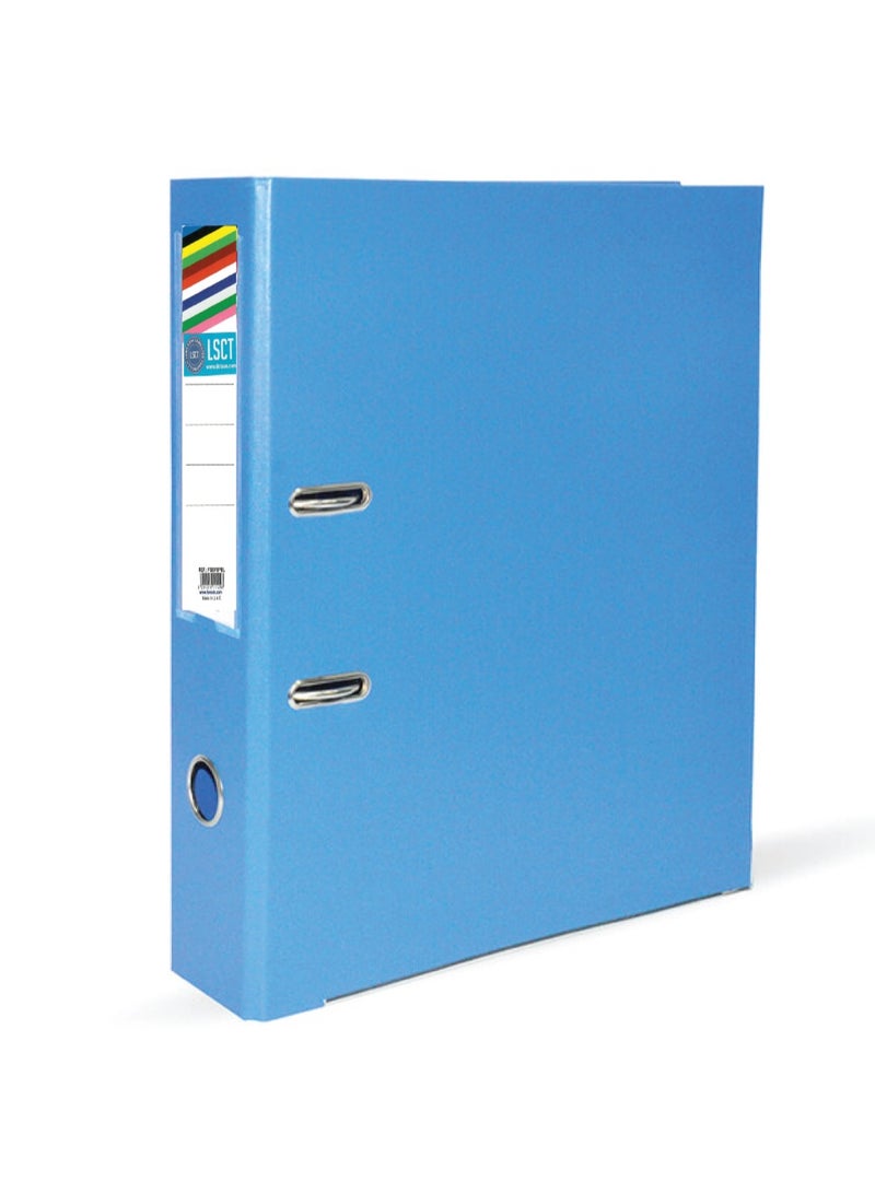 مجلد ملفات بذراع مقوس مع لوحة منزلقة 8 سم لون أزرق قطعة واحدة - Image 1
