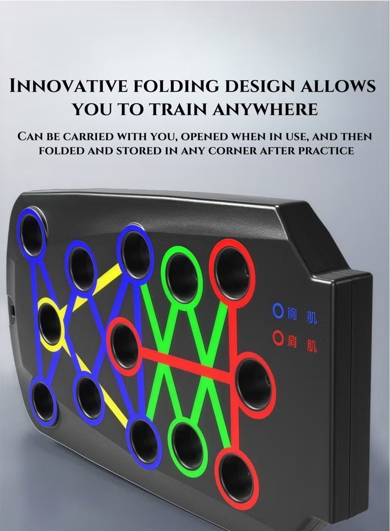 لوحة الدفع ، وقف الدفع متعدد الوظائف ، معدات اللياقة البدنية المحمولة ، لوحة الدفع المحمولة القابلة للطي بقدرة تحميل تصل إلى 200 كيلوغرام ، مناسبة لتدريب قوة حرق الدهون ، تدريب عضلات الصدر في أرضية اللياقة البدنية ، دعم لوحة الدفع ، - Image 3