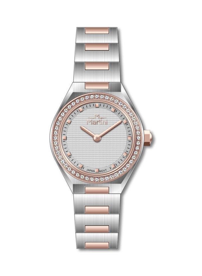 MARTINI Elegant Martini Women's Watch Stylish Rose Gold Dial Stainless Steel Band Water Resistant Perfect for Casual and Formal Wear - Image 1