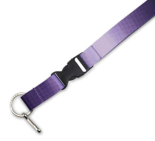 Limeloot Purple Lanyard for Badges, ID, Keys, and Accessories - with Release Buckle and Key Chain Holder - Image 2