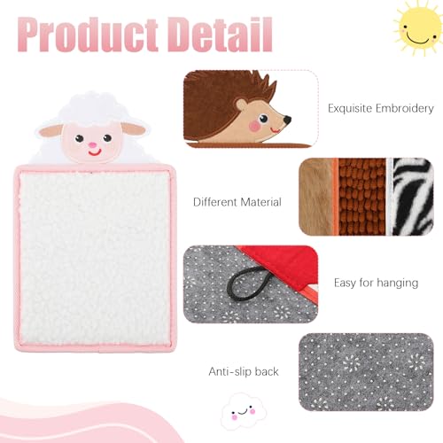 Syhood 9 Pcs Sensory Animal Theme Mat Sensory Toys Sensory Wall Panel for Kids Autism Sensory Products Assorted Textured Sensory Toys for Autistic Boys Girls Sensory Room Calming Activity Supplies - Image 3