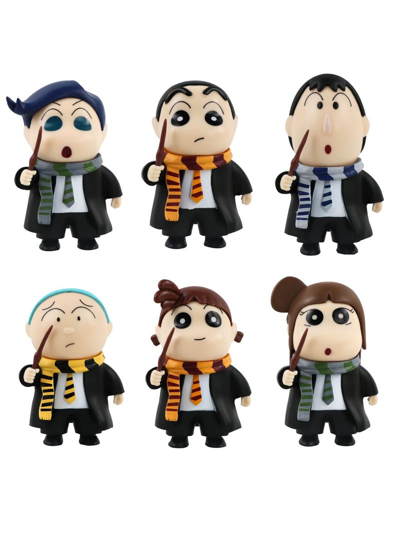 6 Crayon Shin chan blind box COS Harry Potter figurines in the surrounding area - Image 2