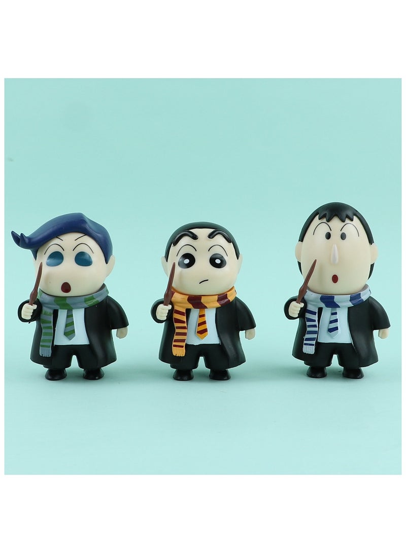 6 Crayon Shin chan blind box COS Harry Potter figurines in the surrounding area - Image 3