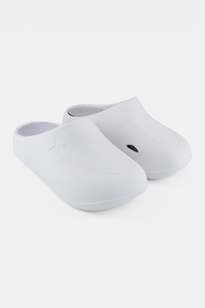 PUMA Kids Boy Wave Slip On Outdoor Mules, White - Image 1