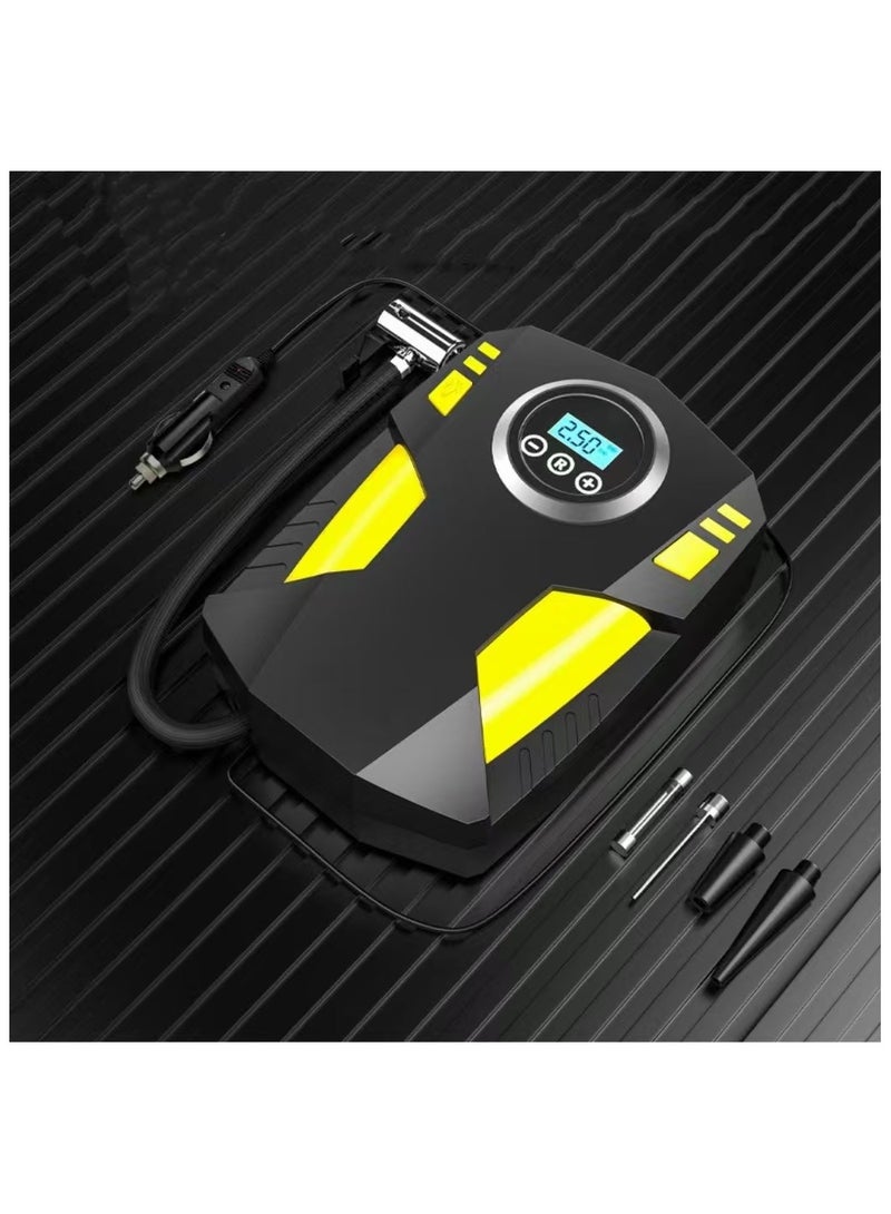 Captaintech Digital Tire Inflator with Auto Stop – 12V Portable Air Compressor for Car, Bike & Motorcycle (LED Light, Fast Inflation) - Image 1