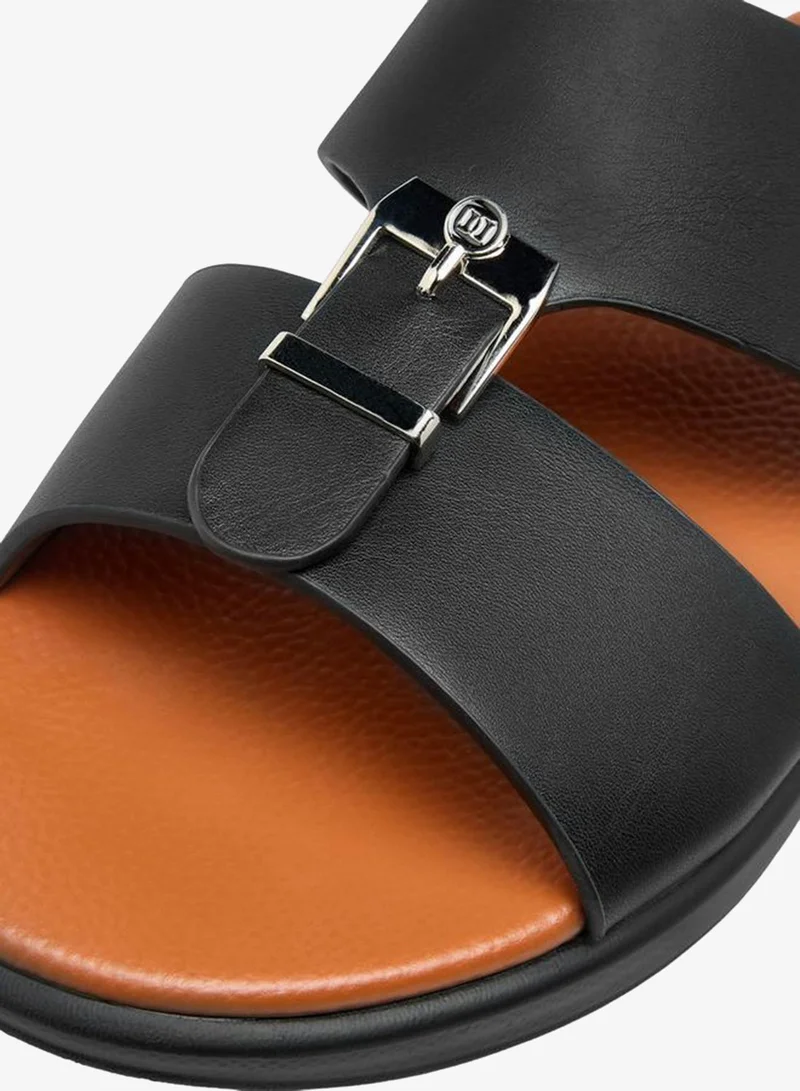DUCHINI BLACK Men Buckle Accent Arabic Sandals Ramadan Collection for Men | Best Price UAE