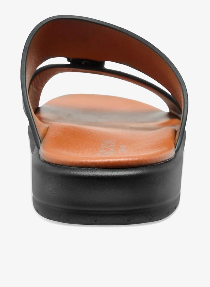 DUCHINI BLACK Men Buckle Accent Arabic Sandals Ramadan Collection for Men | Best Price UAE