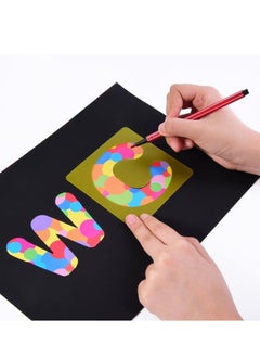 Y&D 26 Pieces Alphabet Stencils Set Plastic Letter for Painting Learning, DIY Craft Decoration,for Toddlers Preschooler Learning Tool (3 x 3 Inches)  - Image 3