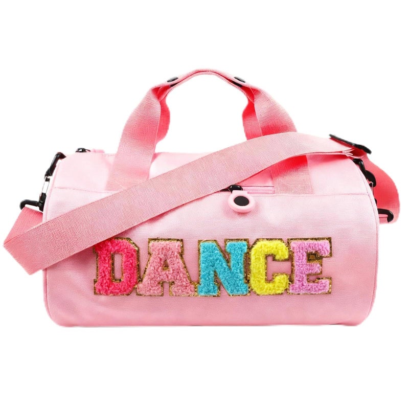 Himoswis Dance Bag for Girls Cute Ballet Bags Weekender Travel Duffle Bag Sport Gym Bag for Women and Men Toddler Kids Bag for Dancers Pink L - Image 2