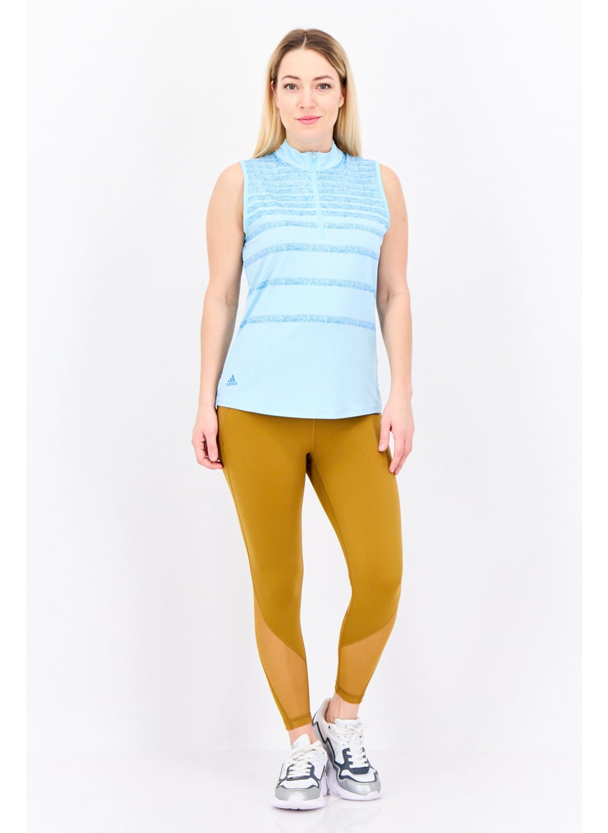 Adidas Women Sportswear Fit Cap Sleeves Training T-shirt, Light Blue  - Image 4
