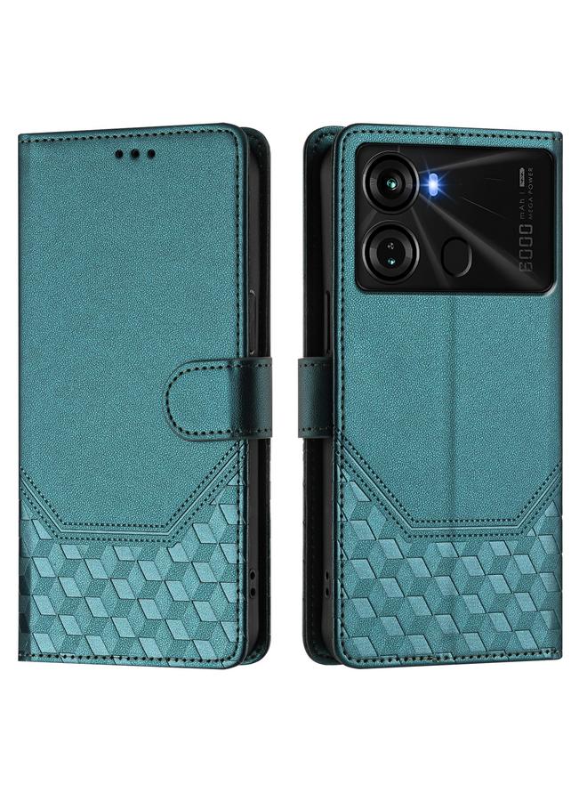 S-TOP Case For itel P40 Honeycomb Embossing RFID Leather Phone Case - Image 2