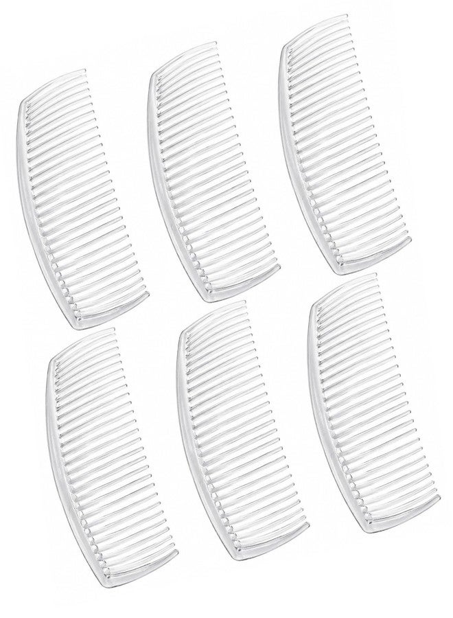 lyfLux 6 Packs French Twist Hair Combs, lyfLux 29 Teeth Plastic Side Hair Clip Combs for Women, Comfortable Accessories for Fine to Medium Hair, Wedding, Daily Use (Clear) - Image 1