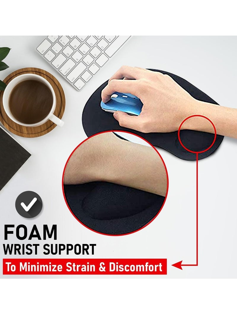 ماركة غير محددة - باد ماوس مع دعم جل لراحة يدك زيرو– تصميم مريح ودقة عالية – مثالية للاستخدام الطويل- يوفر دقة عالية في حركة الماوس- اسود - Image 1