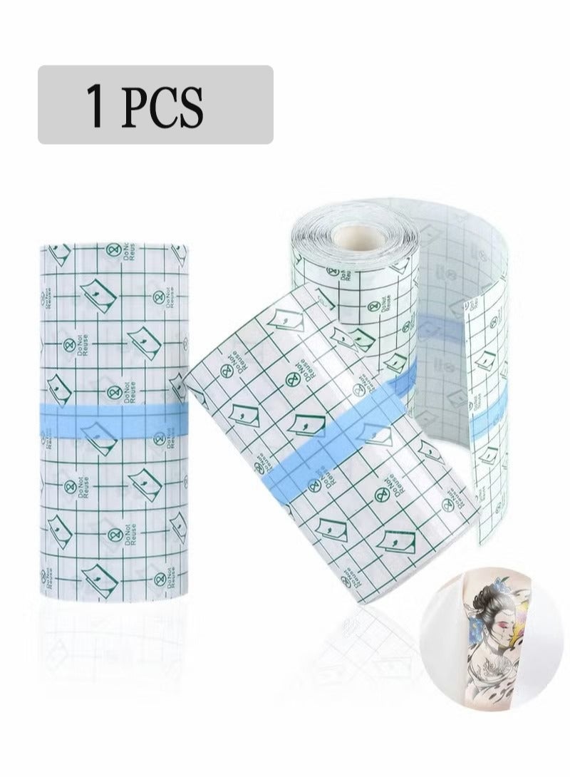 Tattoo Aftercare Bandage, Transparent Film Dressing,PU Membrane Waterproof Sticker,Second Skin Healing Protective Bandages Stretch Antibacterial Wound Tape (2 m x 15 cm) - Image 1