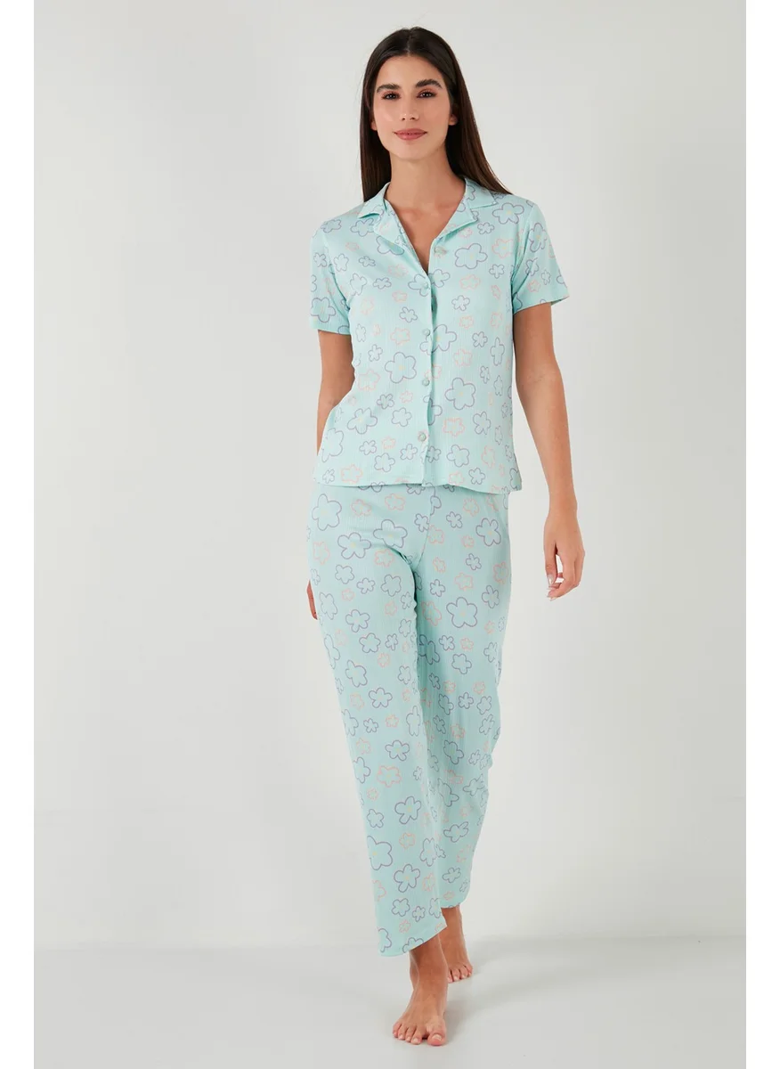 Lela Regular Fit Shirt Collar Short Sleeve Pajama Set Women's Pajama Set 65780124