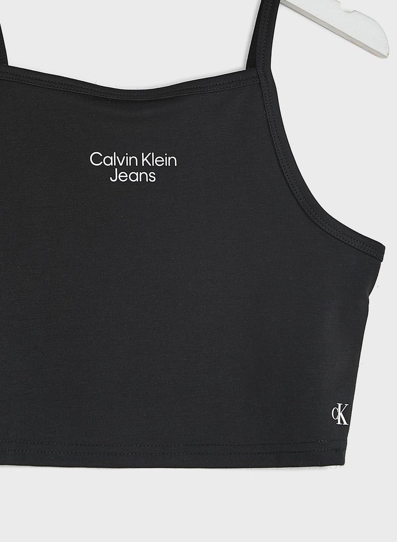 Calvin Klein Jeans Kids Milano Jersey Cami Top  - Image 3