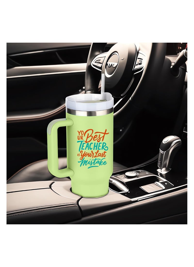 PRINTSHOP4ME - Teachers Day Tumbler Mug 1.2L With Lid&Straw|Double Walled Printed Tumbler Mug|Insulated Reusable Stainless Steel Tumbler Mug|Gift For Teachers - Image 1