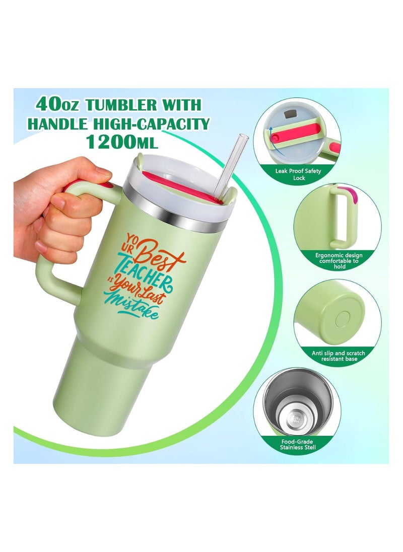 PRINTSHOP4ME - Teachers Day Tumbler Mug 1.2L With Lid&Straw|Double Walled Printed Tumbler Mug|Insulated Reusable Stainless Steel Tumbler Mug|Gift For Teachers - Image 1