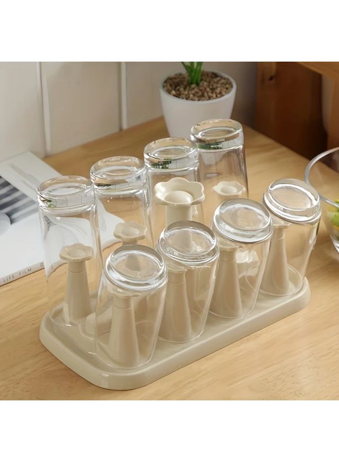 Yellow Plastic Cup Holder Inverted Mug Organizer For Coffee And Tea Cups Home Kitchen Counter Storage Drainer Dispenser - Image 5