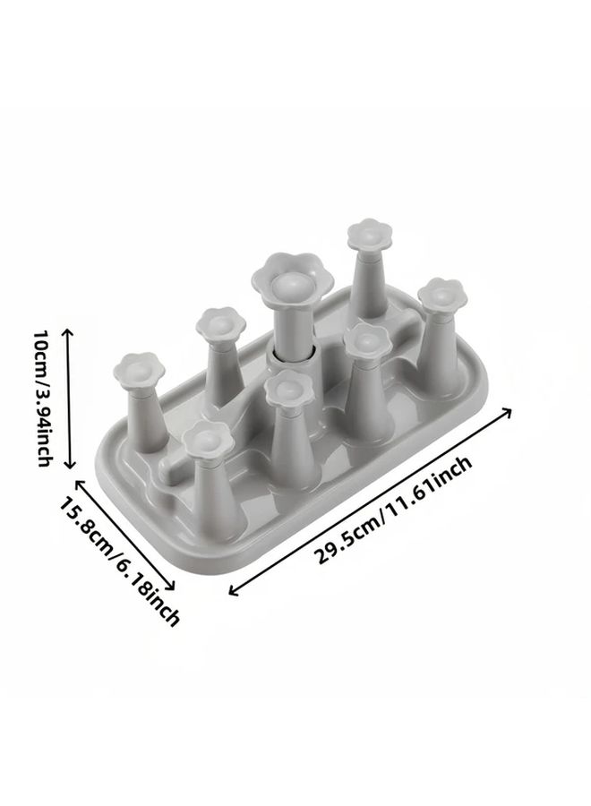 Yellow Plastic Cup Holder Inverted Mug Organizer For Coffee And Tea Cups Home Kitchen Counter Storage Drainer Dispenser - Image 3