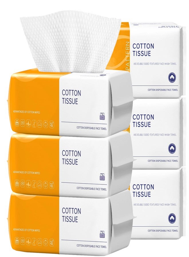 KUKEO 6 Pack Face Towels Disposable,100 Count Ultra Thick Disposable face towels Facial Wash Cloth for Sensitive Skin, Face Clean Towels, Face Towelettes Disposable - Image 1