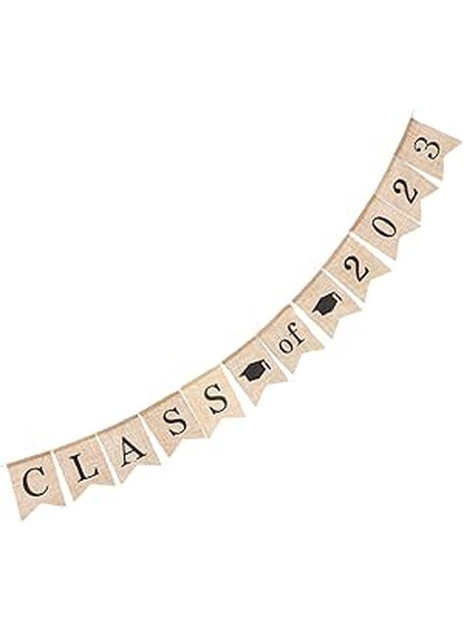 Graduation Banner Burlap Wall Decor For Home And Party Celebration - Image 1