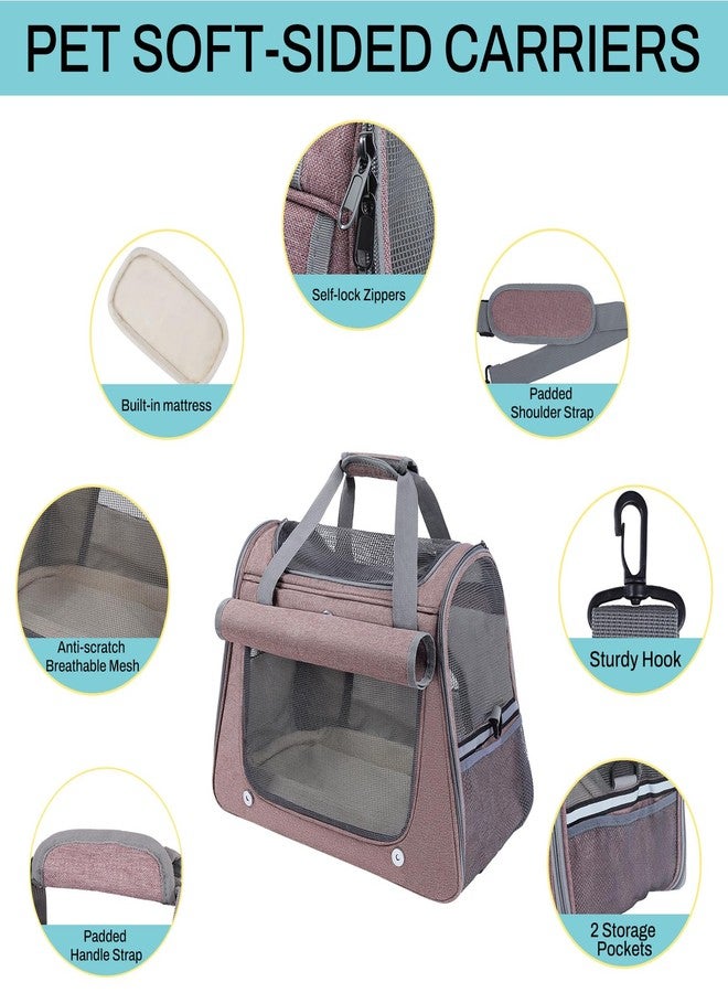 YooxArmor Airline Approved Soft-Sided Pet Carrier for Cats & Small Dogs - Ventilated Travel Bag with Removable Mat, Under 15 lbs, Red - Image 5
