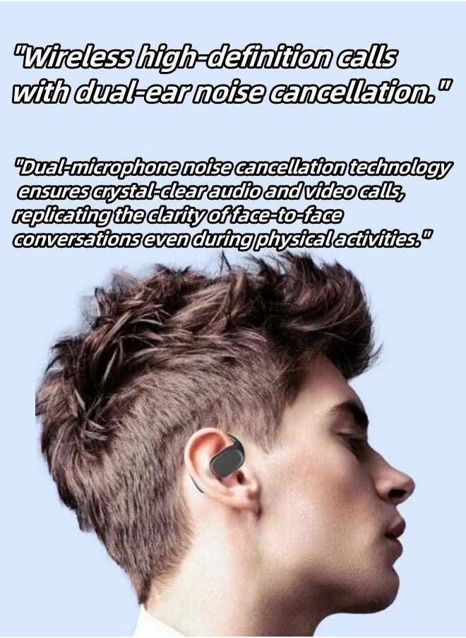 Generic - New non-in-ear bone conduction Bluetooth headset, wireless sports ear-mounted headset, smart digital display, ultra-long battery life, high-quality headset - Image 1