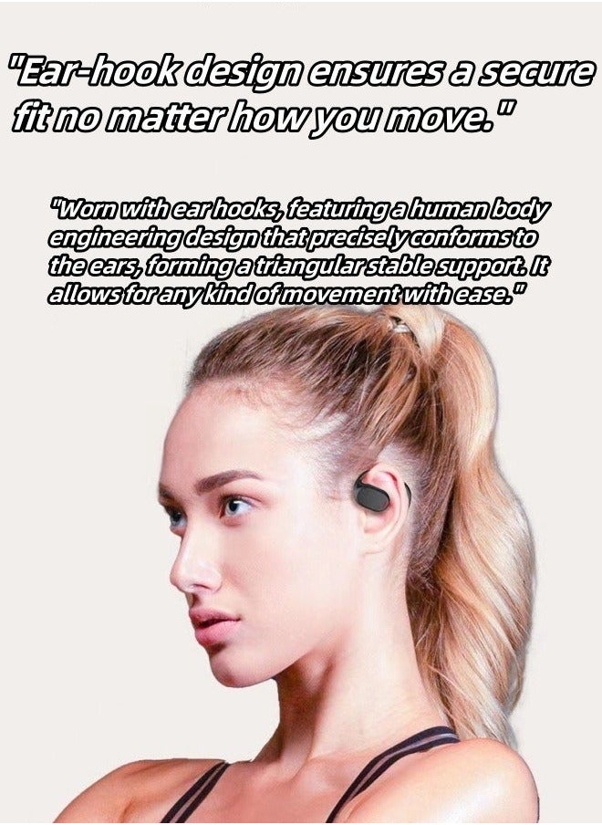 Generic - New non-in-ear bone conduction Bluetooth headset, wireless sports ear-mounted headset, smart digital display, ultra-long battery life, high-quality headset - Image 1