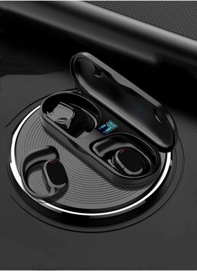 Generic - New non-in-ear bone conduction Bluetooth headset, wireless sports ear-mounted headset, smart digital display, ultra-long battery life, high-quality headset - Image 1