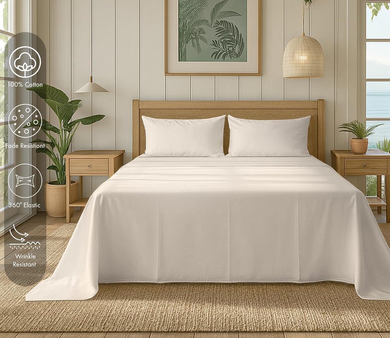 RUVANTI 100% Cotton Flannel Sheets Full Size - 4 Piece Warm, Soft & Breathable, Deep Pocket, Double Brushed Cozy All Season Bedding Set, Sand - Image 2