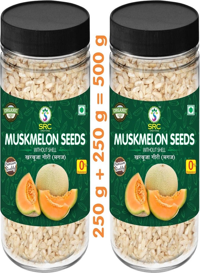 SRC CREATIONS Muskmelon Seeds, Magaj, Kharbooja Giri (without Shell) 500 gram (250g+250g) - Image 1