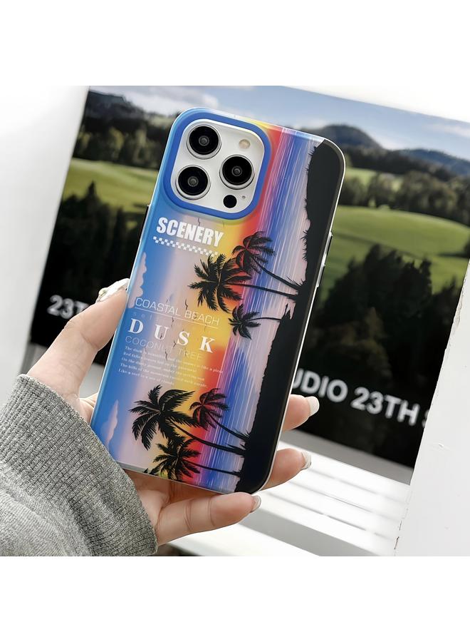 Zaboon Case For iPhone 13 Pro Max Coconut Dual-side Laminating Laser Frosted Phone Case - Image 2