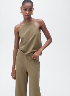 MANGO Halter Neck Cotton Top  - Image 1