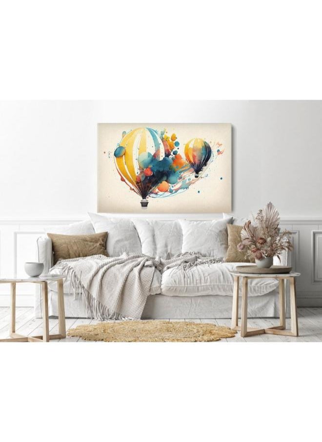 Home Gallery home gallery watercolor balloons abstract art air balloons Printed Canvas wall art  - Image 3