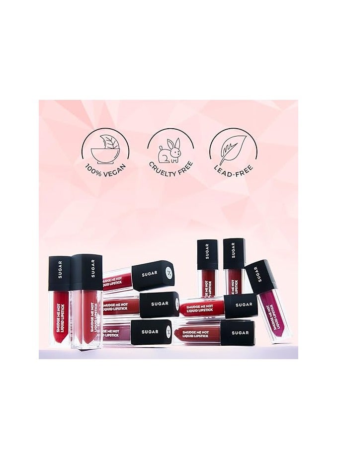 SUGAR Cosmetics Smudge Me Not Liquid Lipstick 02 Brink Of Pink (Plum Rose), 4.5 ml - Image 5