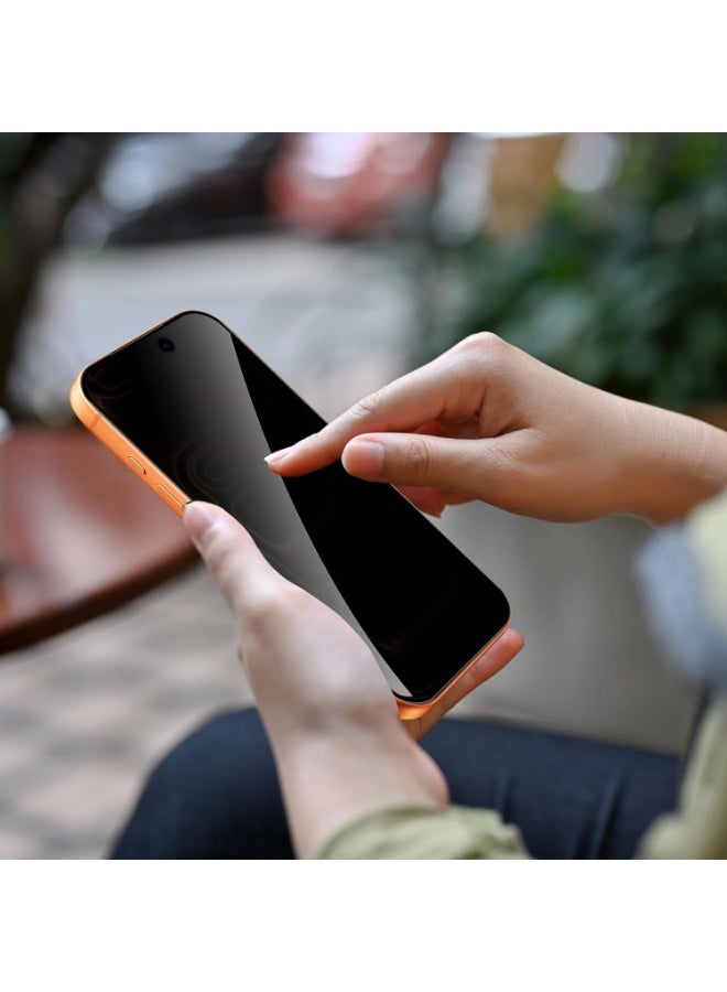 واقي شاشة مضاد للتجسس لـ آيفون 14 برو ماكس (iPhone 14 Pro Max) مضاد للتجسس لحماية الخصوصية (لقافة), حماية قصوى للشاشة من الخدوش والكسر - Image 2